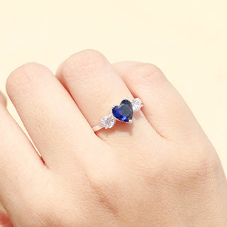 Anillo Promesa Zafiro Blue Plata 925