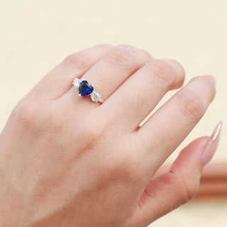 Anillo Promesa Zafiro Blue Plata 925