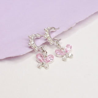 Aretes Pink Butterfly