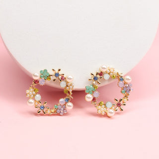 Aretes Corona de Flores