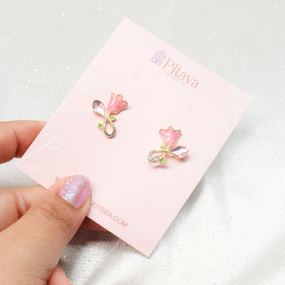 Aretes Tulipán Rosa