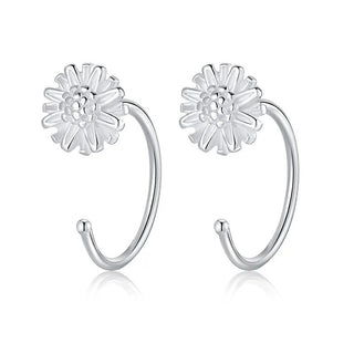 Aretes Margarita Minimal Plata 925