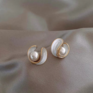 Aretes Perla White