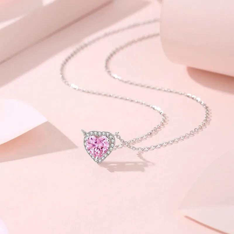 Collar Heart Pink Plata925 – Pitaya Joyería