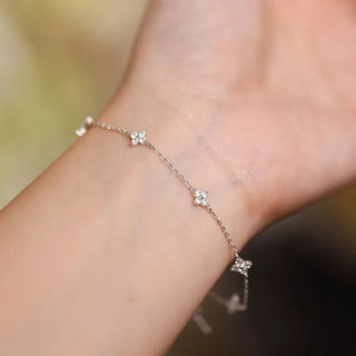 Pulsera Flor Crystal Plata 925