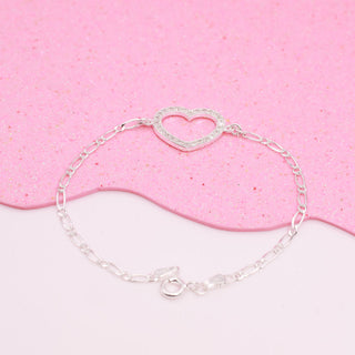 Pulsera Ajustable Heart Plata 925