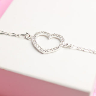 Pulsera Ajustable Heart Plata 925