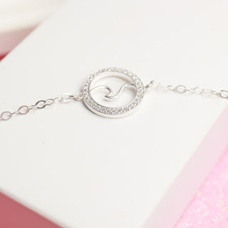 Pulsera Ajustable Mar Plata 925