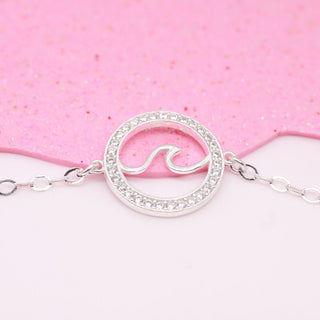 Pulsera Ajustable Mar Plata 925