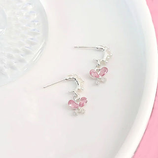 Aretes Pink Butterfly