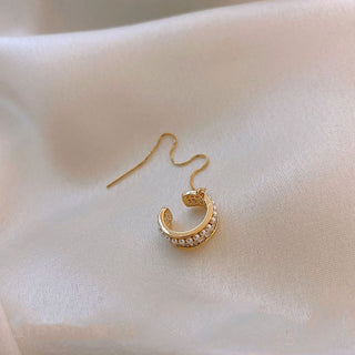 Aretes Earcuffs Perlas Gold