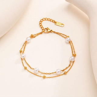 Pulsera Perla Doble