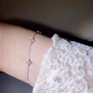 Pulsera Flor Crystal Plata 925